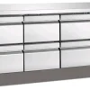 מקרר דלפק נירוסטה 6 מגירות 1800 700 850 ממ 400W מעלות 2-8