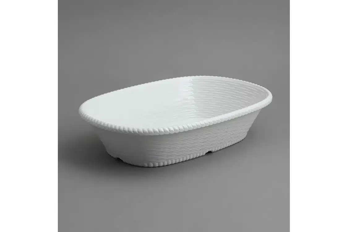 סלסלה ללחם אובלית מלמין לבן