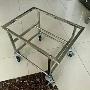 עגלת נירוסטה למיכל 130 ליטר