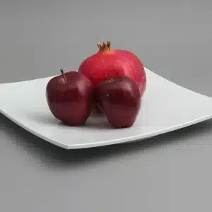 פלטה קמורה ריבועית 31 לבן מלמין – תמונה 2