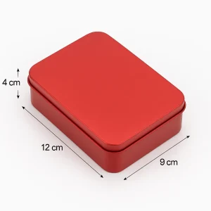 קופסת-פח-מלבנית-אדומה-מידות-12x9x4-סמ