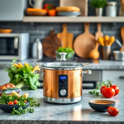 Modern kitchen with electric soup pot