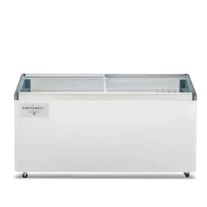 מקפיא ומקרר תעשייתי שוכב 650 ליטר RF-650PG עם מכסי זכוכית במבט חזיתי