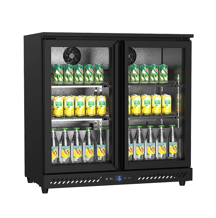 מקרר ויטרינה תעשייתי דלפק RF-290PS בנפח 260 ליטר עם שתי דלתות זכוכית