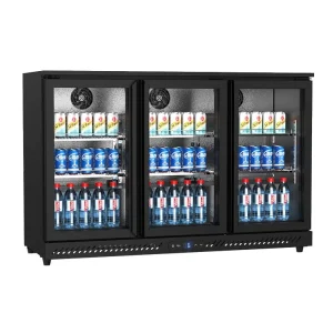 מקרר ויטרינה תעשייתי דלפק RF-400PS בנפח 350 ליטר עם שלוש דלתות זכוכית