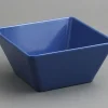 קערה מלמין בגוון כחול, מבנה ריבועי קוני