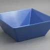 קערה מלמין בגוון כחול, מבנה ריבועי קוני